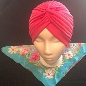 Urban Turbans. Valentines Pink!!!!!Barbie pink pin up hat head wrap